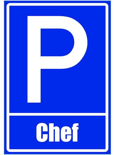 Kiwistar - Parkplatzschild - PVC - Platte - Chef - 30 x 21cm