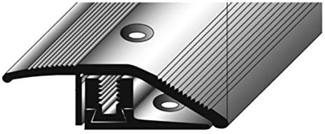 Ausgleichsprofil / Anpassungsprofil Laminat, Höhe 7 - 17 mm, 39 mm breit, 3-teilig, Aluminium eloxiert, gebohrt, Flex