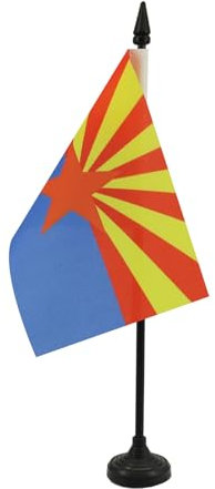 AZ FLAG - Tischflagge Arizona - 15x10 cm - Bundesstaat Arizona Tischfahne 10 x 15 Cm - Flaggen