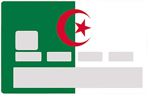 Sticker pour Carte bancaire, drapeau ALGERIE - Différenciez et décorez votre carte bancaire, votre carte de tickets resto... suivant vos envies ou passions !!