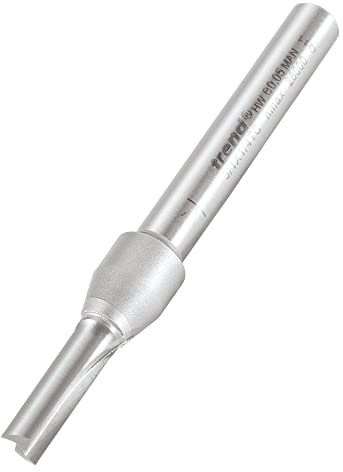 Trend Professioneller gerader Zwei-Rillen-Fräser-Bit, 1/4-Zoll-Schaft, 5 mm Schnittdurchmesser, Durchmesser von 2,0 mm bis 12,7 mm, Wolframkarbidspitze, 3/1 x 1/4 TC