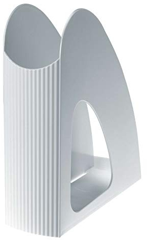HAN Stehsammler TWIN – 1 STÜCK, moderner Stehsammler im zeitgemäßen Design. Schick, standfest und funktional bis Format DIN A4/C4, lichtgrau, 1610-11