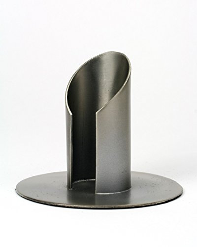 Kerzenständer, Messing matt gebürstet und vernickelt, 4 cm