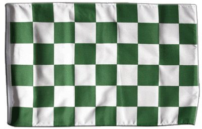 Digni® Drapeau Damier Vert-Blanc 30 x 45 cm