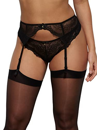 Gossard Superboost Lace Black Suspender Women's Suspender Belt Black Large