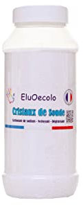 Made in France - Cristaux de Soude boite hermétique 1kg EluOecolo - Nettoyant multi usages - Dégraissant - Conditionné dans un CAT