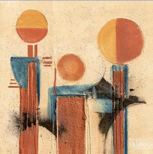 Kunstdruck von Kawa „Lota“, quadratisch 30 x 30 figürlich abstrakt, vorwiegend Brauntöne, modern, junge Kunst, Poster