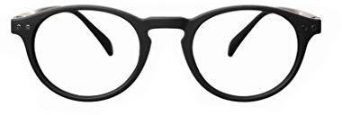 IZIPIZI Shape A Lesebrille +1,5 Dioptrie aus Kunststoff in der Farbe Schwarz, Maße: 15cm x 12,7cm x 4,1cm, LMSAC01_15