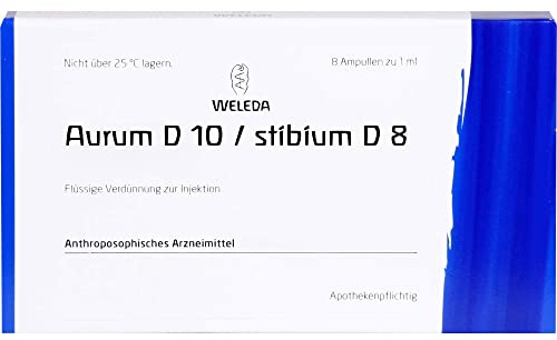 Aurum D10/Stibium D8 WELEDA Amp., 8 St. Ampullen