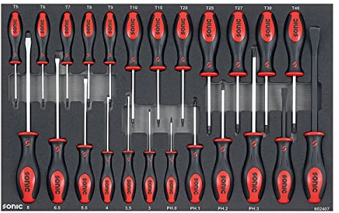 Sonic 602407 Schraubendreher SFS-Set, 24 Stück