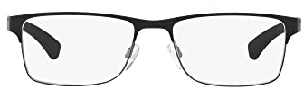 EMPORIO ARMANI Ray-Ban Herren 0EA1052 Brillengestelle, Schwarz (Black Rubber/Matte Gunmetal), 53