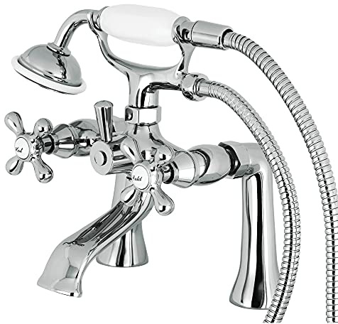 Kingston KS268C Deck-Mount Clawfoot Tub Faucet, Polished Chrome