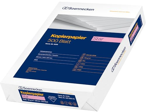 SOE Kopierpapier 5235 Star A4 80g ECF hochweiß 500Bl