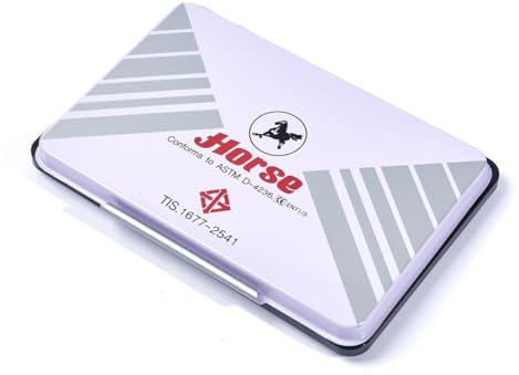 HORSE Stempelkissen (7 x 11 cm), inklusive Stempeltinte für Stempelkissen ohne Öl, Farbe: schwarz (Stempelkissenfarbe)