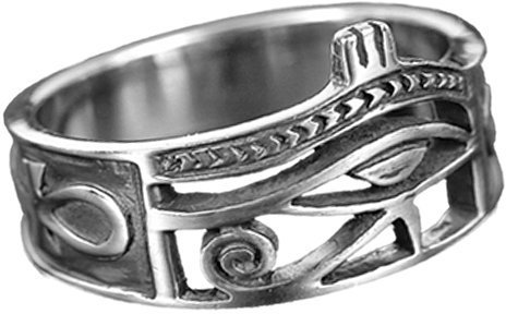 Ring Horus Horusauge mit Ankh 925 Sterling Silber
