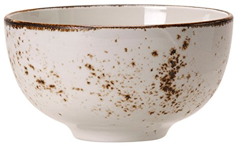 Steelite Craft Chinesische Schale, weiß; Reis-Schale, Suppenteller, Servierschale, Steelite-Schale, Steingut-Geschirr