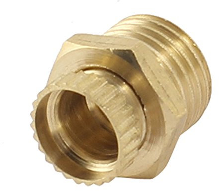 Sourcingmap Gold Tone Air Compressor Brass Water Drain Valve 1/4 PT Male Threaded