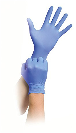 MaiMed solution 100 Nitril-Handschuhe puderfrei, blau-violett, 100 Stück, L