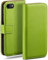 moex Flip Case for Apple iPhone 7 / iPhone 8, Mobile Phone Case with Card Slot, 360-Degree Flip Case, Book Cover, Vegan Leather, Lime-Green