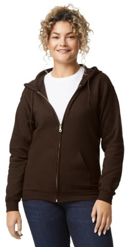 Gildan Heavy Blend Full-Zip Hooded Sweatshirt 20F Dark Chocolate