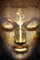 Buddha - Face - Poster Foto Buddha-Statue Gold - Grösse 61x91,5 cm
