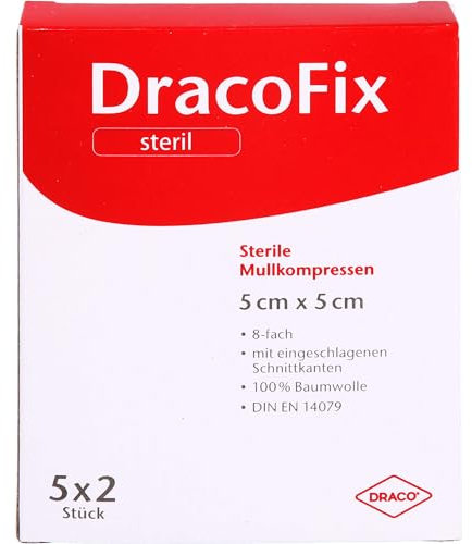 Dracofix Peel Kompressen 5x5 cm Steril 8fach