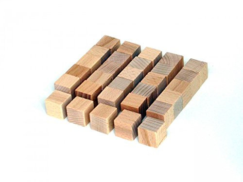 Ebert Würfel Buche Natur vollkantig 20mm, 30 Stück