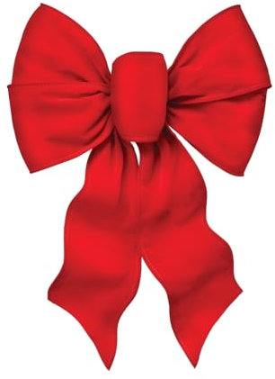 Rocky Mountain Goods Große rote Schleife mit Draht, 30.5 cm breit x 50.8 cm lang, Weihnachtskranz-Schleife, ideal für große Geschenke, wasserdichter Samt, Befestigungsband (1)