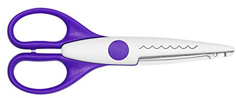 Wedo 771905 Konturenschere (Ziegelschnitt, Länge: 160 mm) magenta