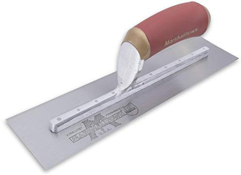 Marshalltown PermaShape Glättkelle, gebogene Form, aus Carbonstahl, perfekt für Verputzer und Gipser, Grösse der Kelle: 305x76 mm