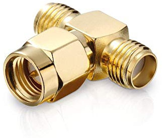 adaptare 60379 Verteiler (T-Stück) SMA-Stecker auf 2X SMA-Buchse