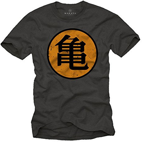 Makaya Goku T-Shirt pour Homme Kame Dragon Gris L