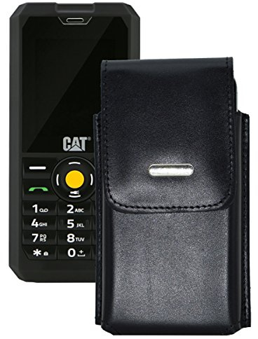 Favory-Shop Vertikal Etui für/Caterpillar CAT B30 / Köcher Tasche Hülle Ledertasche Vertical Case Handytasche mit Einer Gürtelschlaufe auf der Rückseite