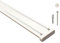 iso-design Gardinenschienen 2 läufig aus Aluminium in weiß - vorgebohrt, 220 cm (2 x 110 cm)