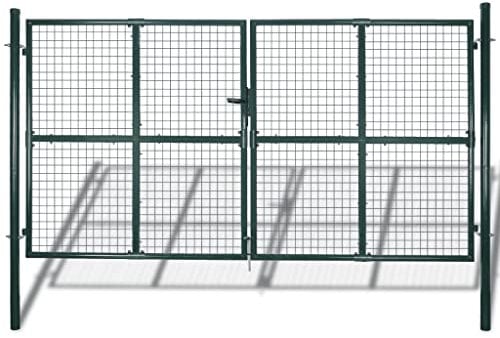 vidaXL Puerta de Malla de Jardín para Cercar Verja de Pared 289 x 200 cm / 306 x 250 cm
