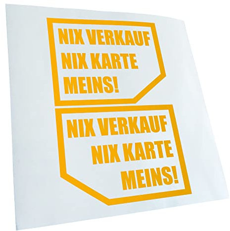 Kiwistar Autoaufkleber - Nix verkaufen, nix Karte, Meins! 12,5 x 10 cm - Heckscheibe Auto Aufkleber wetterfest für Kfz LKW Mofa Truck - Sticker außen selbstklebend Tuning Zubehör für Fenster Fahrzeug