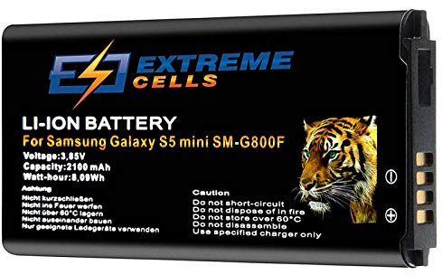 Extremecells ® Batterie pour Samsung Galaxy s5 Mini sM-g800F bG800 acuu Batterie EB -