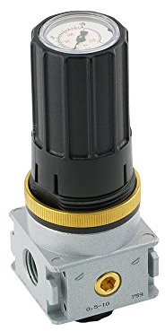 Druckregler mit integriertem Manometer Baureihe 0 und 1 Druckminderer Druckluftregler (G 3/8 / 0,2-6 bar (Baureihe 1))