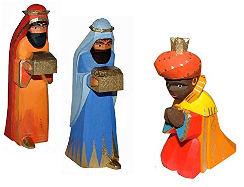Lotte Sievers-Hahn Heilige DREI Könige Set orientalisch Krippenfiguren mit Baumwollbeutel