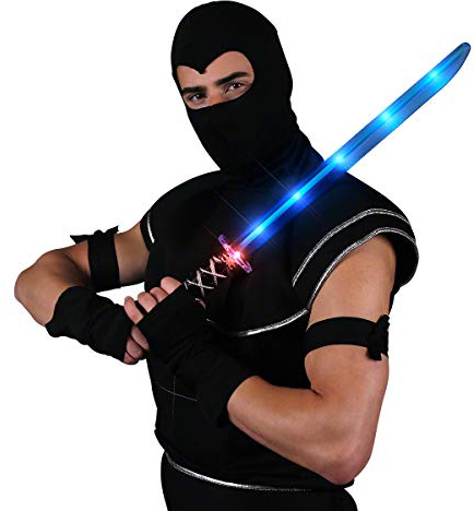 Deluxe Ninja LED Light up Sword with Motion Activated Clanging Sounds