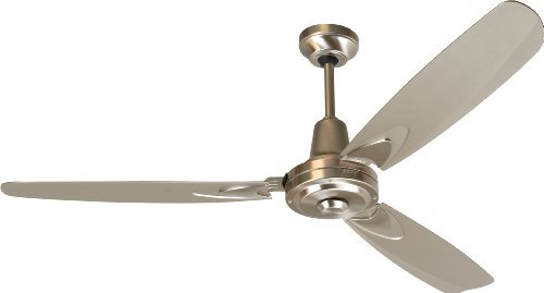 Craftmade VE58BNK3 Velocity Aerodynamic Modern Industrial Heavy-duty 58 Ceiling Fan with Wall Control, 3 Brushed Nickel Blades, Stainless Steel