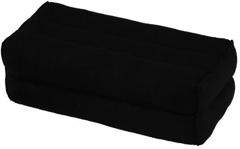 Handelsturm Kissen Block 35x15x10 mit Füllung aus Kapok. Perfekt für Meditation, Yoga und Entspannung (Schwarz)