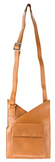 Alpenleder Handtasche - BERNAU (Handgefertigt) - Nachhaltiges Bio-Leder aus regionaler Landwirtschaft | Handtasche Umhängetasche Herren, Handtasche damen Mittelgroß *Fair Produziert* (30x23x3cm Natur)