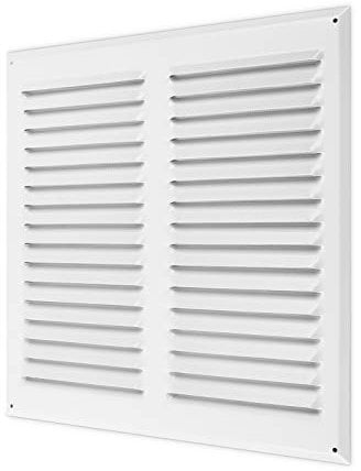calimaero® WGQW 300x300mm - Griglia Aerazione Quadrata in Alluminio e protezione dagli insetti - Bianco Resistenti ai Raggi UV Griglia Ventilazione Feritoia Fissa e Schermo a Rete Incorporato