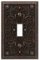 Filigrane Schalterplatte mit 1 Kippschalter in antiker Bronze