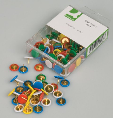 CONNECT Pins 120 Pieces Colour Multi-Colour Infilzacarte and Stiletto from Stationery