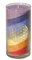Kerze BDL im Glas 7 Farben Stearin regenbogen 14cm