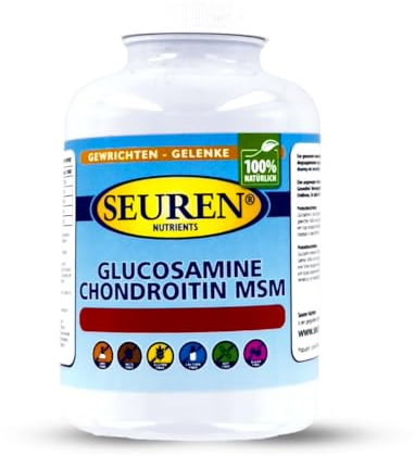 Seuren Nutrients | Glucosamine & Chondroitin Plus MSM 120 Tablets | High dose Capsules for Healthy Joints Gluten Free | Lactose Free | Sugar-Free | 100% Natural