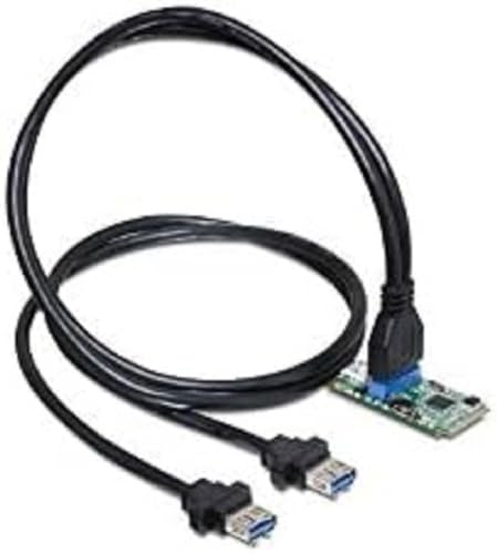 DELOCK MiniPCIe I/O PCIe Full Size 1 x 19 Pin USB 3.0 Pin Header inkl. USB 3.0 Kabel
