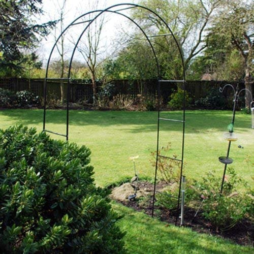 METAL STEEL GARDEN ROSE ARCH. 2.4m TALL. TRAILING PLANTS ROSES RUNNER BEANS